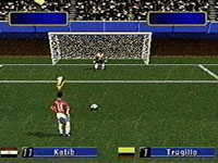 une photo d'Ã©cran de Sega Worldwide Soccer 97 sur Sega Saturn